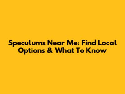 Speculums Near Me: Find Local Options & What To Know