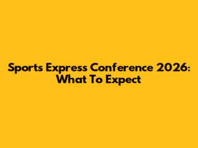Sports Express Conference 2026: What To Expect