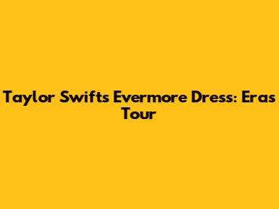 Taylor Swift's Evermore Dress: Eras Tour