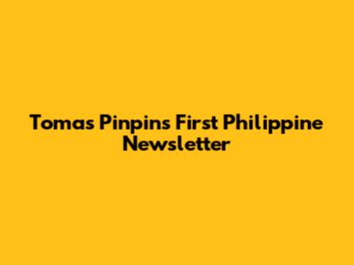Tomas Pinpin's First Philippine Newsletter