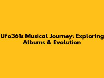 Ufo361's Musical Journey: Exploring Albums & Evolution
