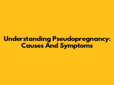 Understanding Pseudopregnancy: Causes And Symptoms