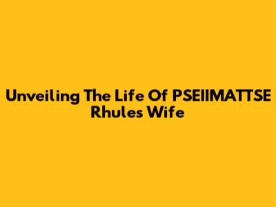 Unveiling The Life Of PSEIIMATTSE Rhule's Wife