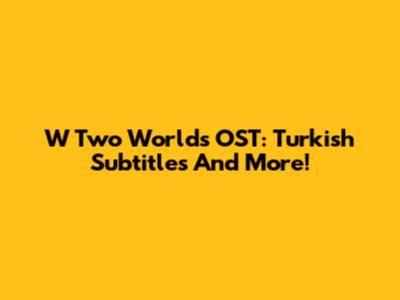 W Two Worlds OST: Turkish Subtitles And More!