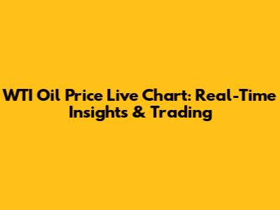 WTI Oil Price Live Chart: Real-Time Insights & Trading