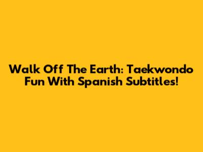 Walk Off The Earth: Taekwondo Fun With Spanish Subtitles!
